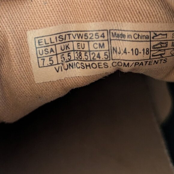 Vionic Womens Splendid Ellis Leather Orthopedic Zip Platform Sneakers Black 7.5 - Picture 8 of 11